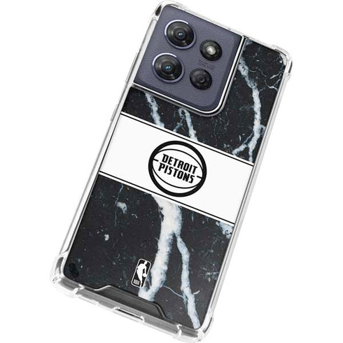 NBA Detroit Pistons Marble Moto G Power 5G (2025) Clear Case